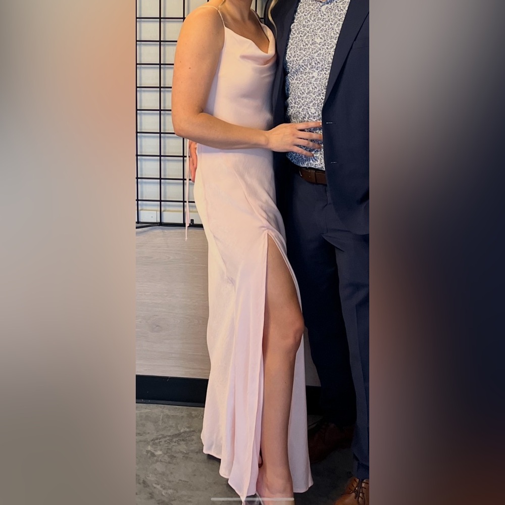 Elegant Blush Pink Slip Dress